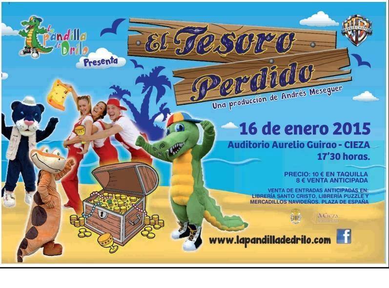 El tesoro perdido a cargo del grupo Pandilla Drilo, este viernes día 16